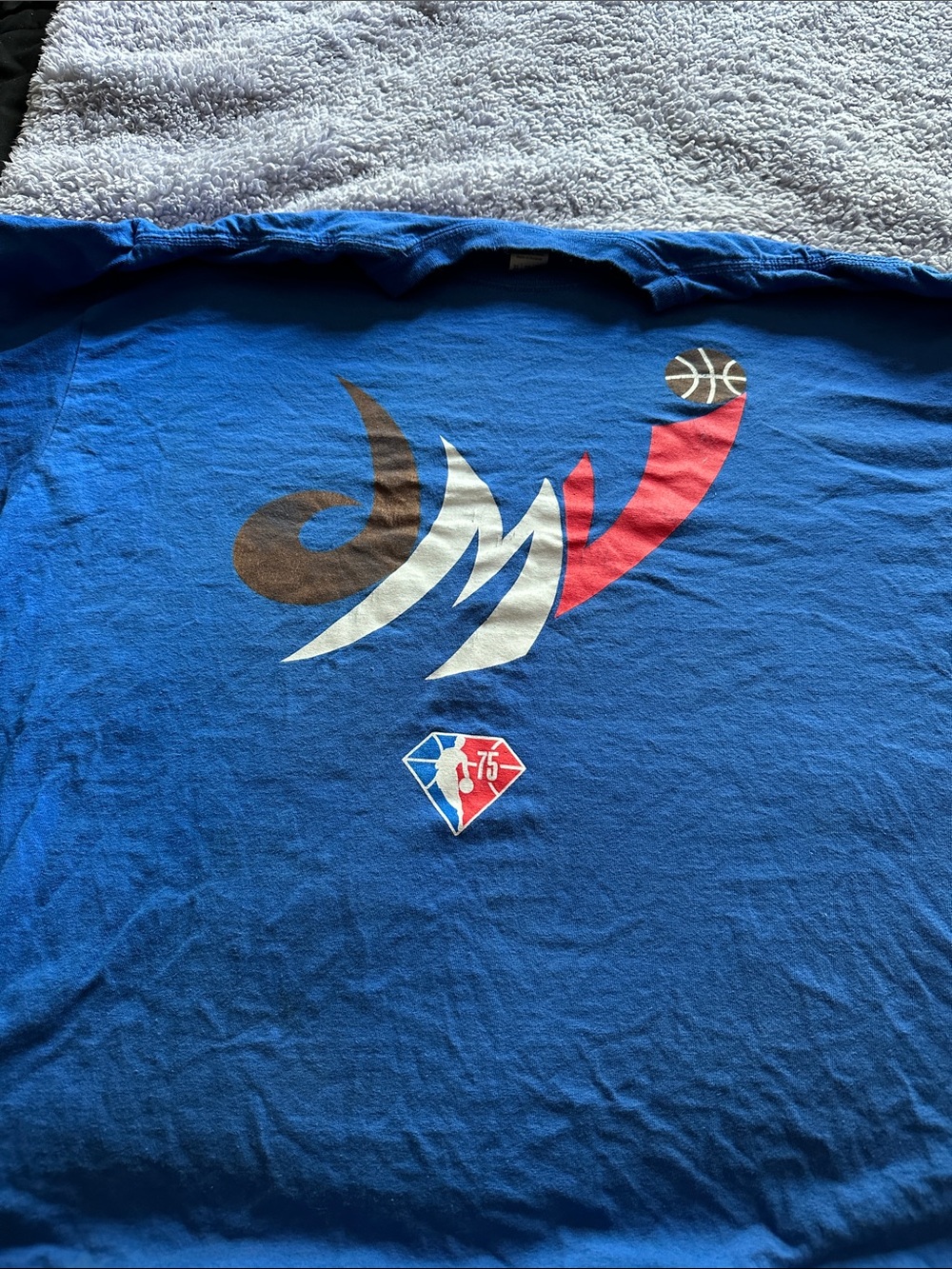 Blue NBA 75th Anniversary Graphic Tee